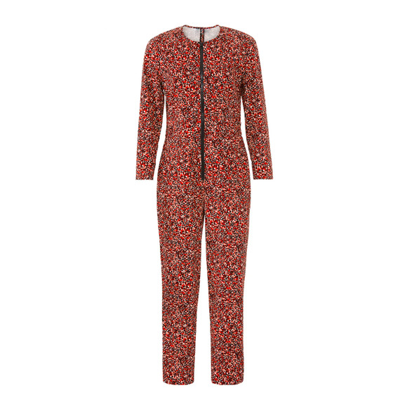 Rebecca Minkoff Jumpsuit Women Size‎ Medium Floral Red Clover Jumper Boho Street - Picture 3 of 16